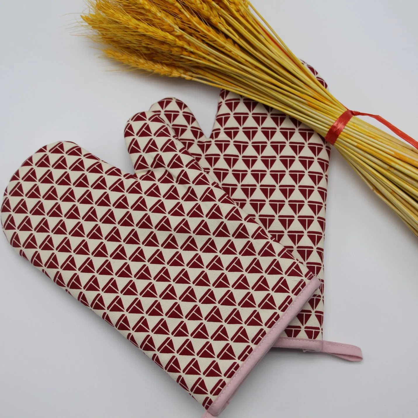 100% Cotton Oven Mitts Wholesale Heat Insulation Thickened Custom Microwave Oven Mitts