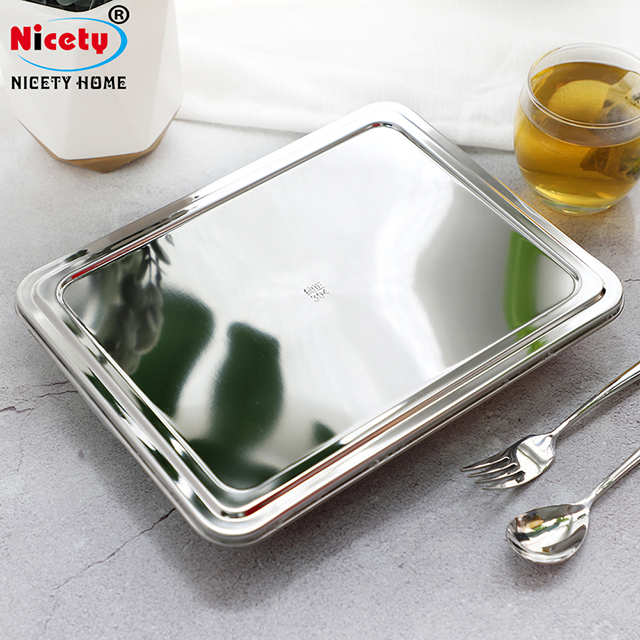 Durable Drop Resistant 4/5compartment Easy to Clean Stainless Steel 304 Food Tray