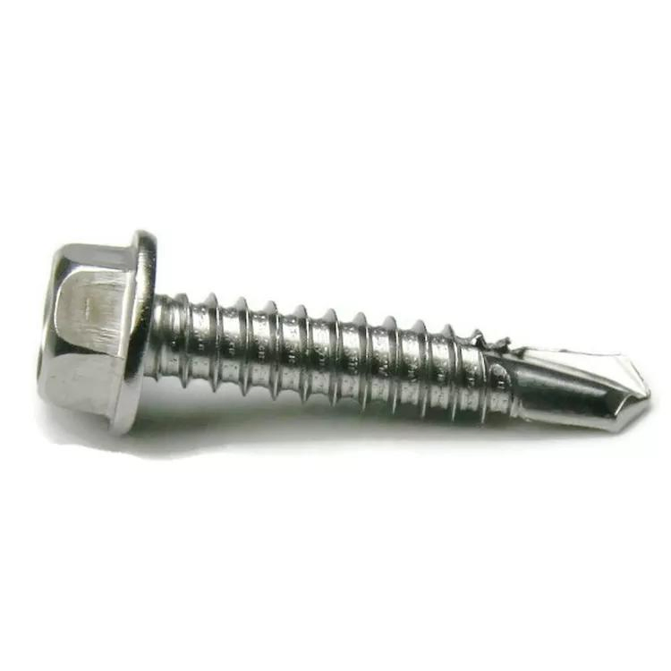 Stainless Steel Sheet Metal Tek Hex Washer Head Self-Drilling Tapping Screw