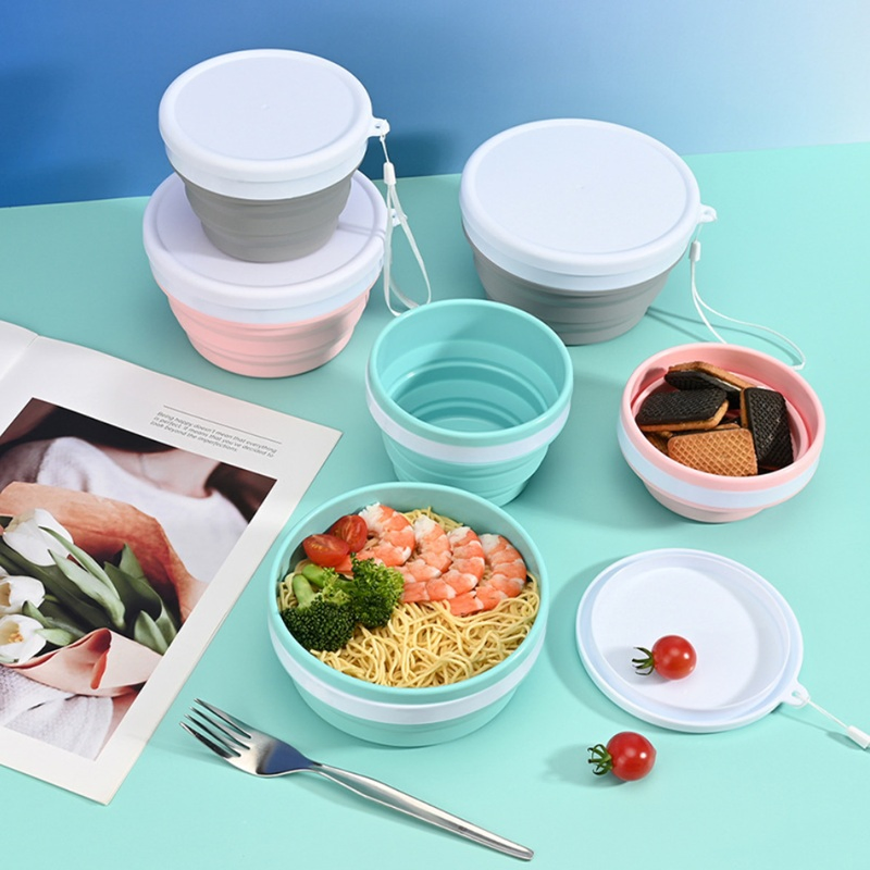 Foldable Silicone Bowl for Convenient Kitchen Food Storage Solutions