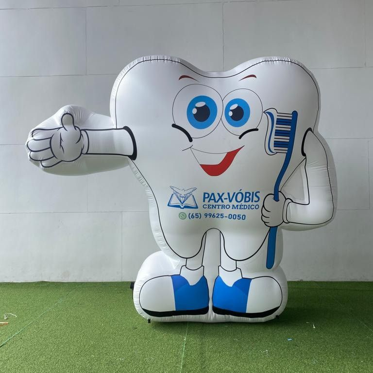 Boyi Advertising Dental Clinic White Inflatable Tooth Model with Bespoke Logo