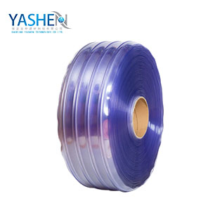 Transparent Factory Soft Ribbed PVC Striped Curtain