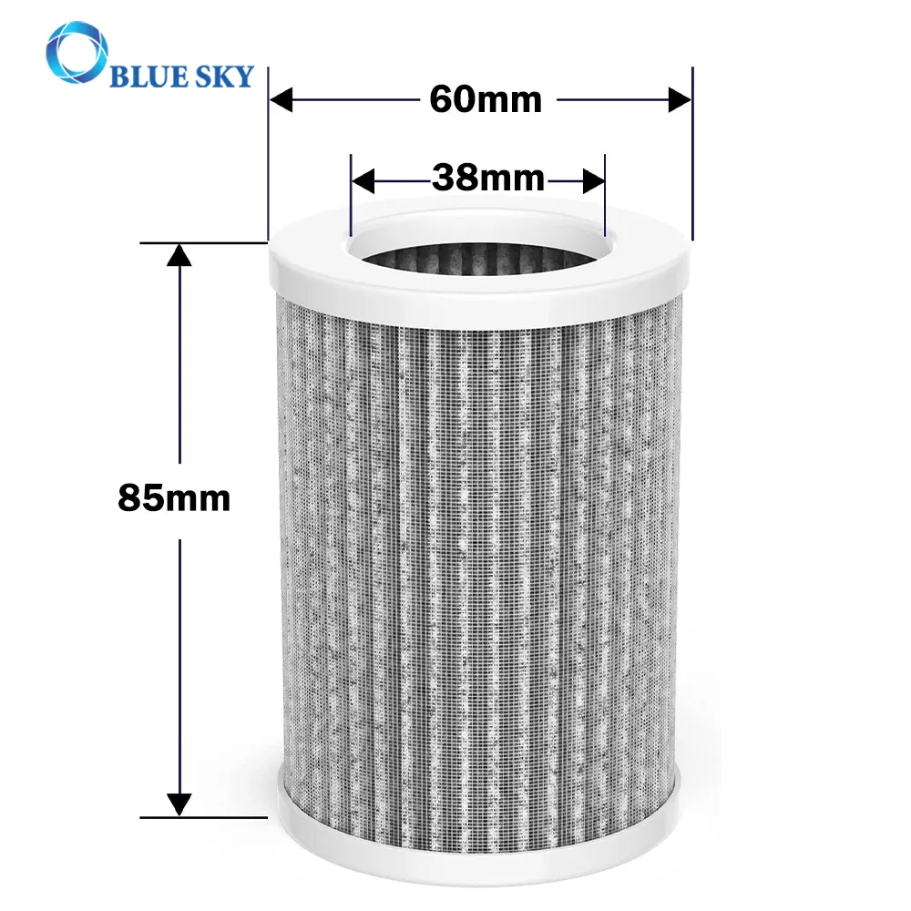H13 True HEPA with Activated Carbon Replacement Filters Compatible with Purezone Mini Portable Air Purifier Part # Pepersap