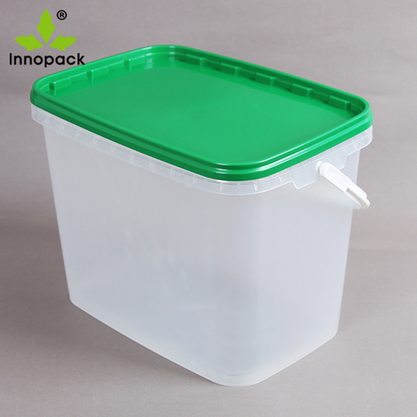 PP Plastic 9L Capacity Square Bucket with Handle