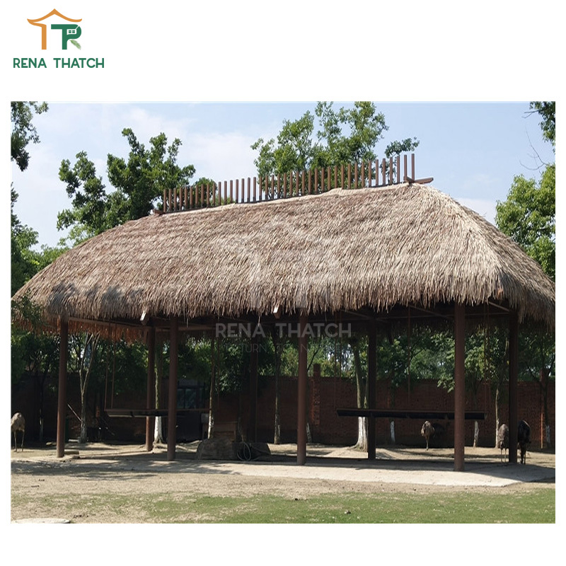 Cheap UV Resistant Synthetic Thatched Roof Material Pergola Restaurant Reed Artificial Thatch Roof