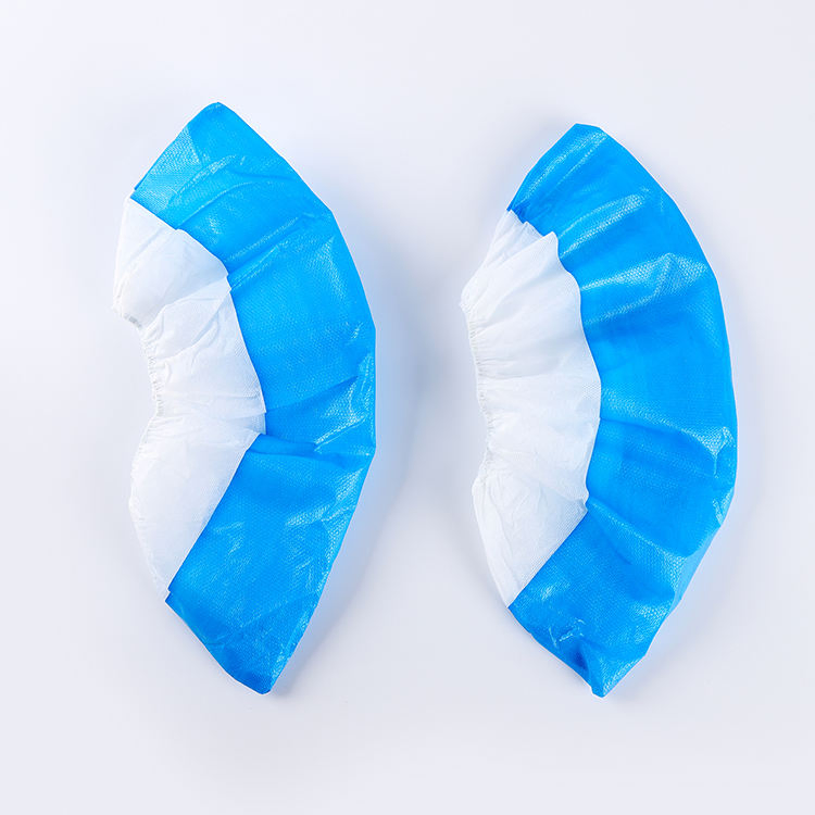 Disposable Anti-Slip Non-Woven Shoe Cover Waterproof Dustproof PP+CPE Shoe Cover for Household Cleaning and Industrial Use