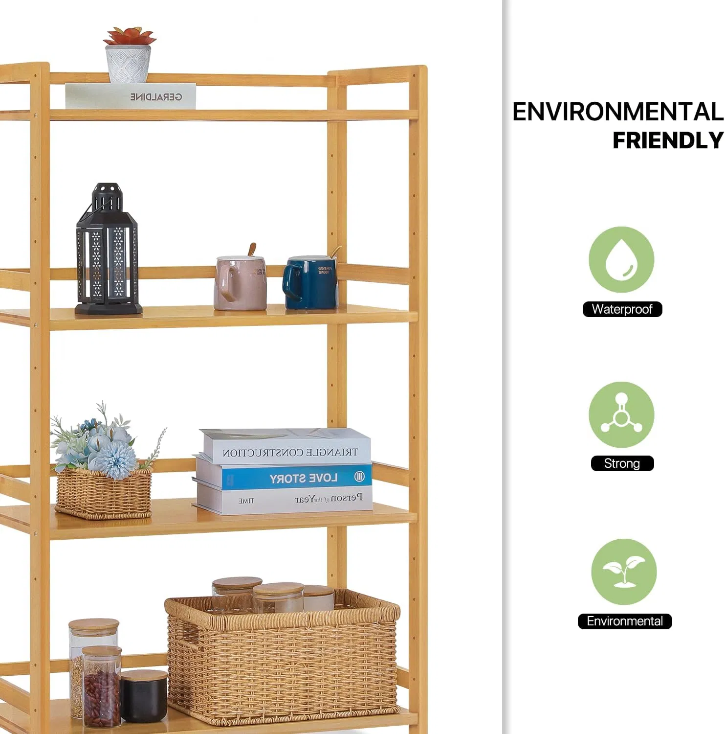 Bamboo Home Creative Living Room Bedroom Kitchen Bathroom Multi Functional Bamboo Storage Rack