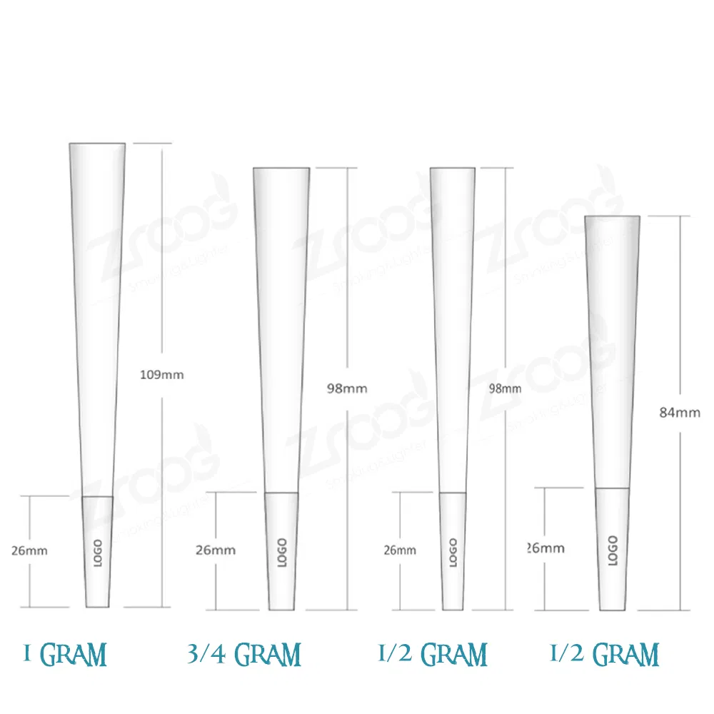 Cones Classic Natural Pre Rolled Rolling Paper with Tips Packing Tubes