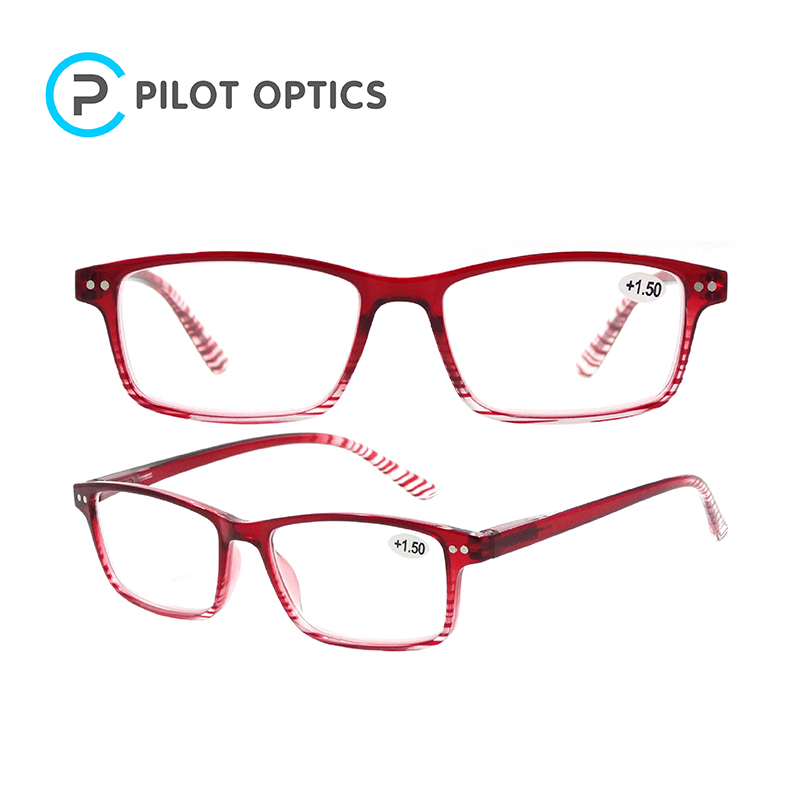 Pilot Optics Wholesale High Quality 5 Colors Custom Logo Square Reading Glasses