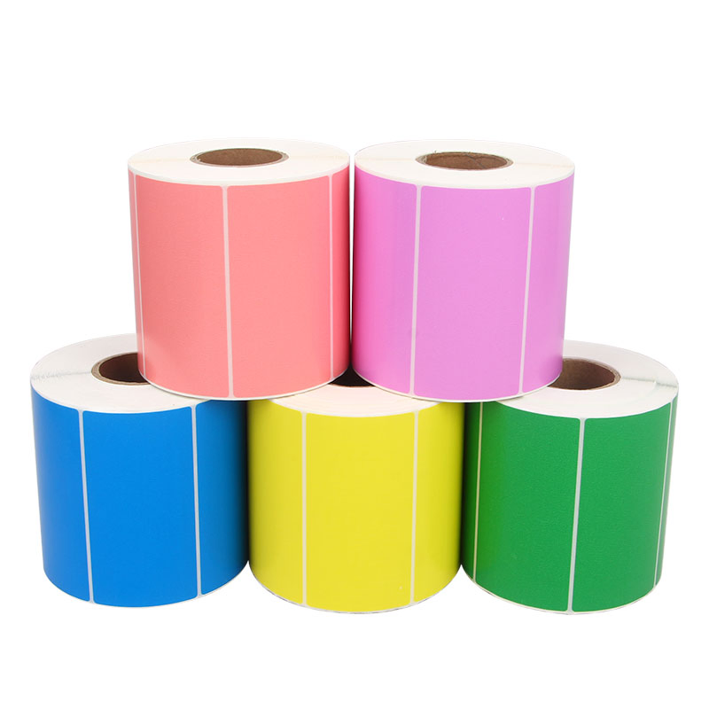 Colorful Wax Ribbon Printer Labels - Yellow, Green, Orange