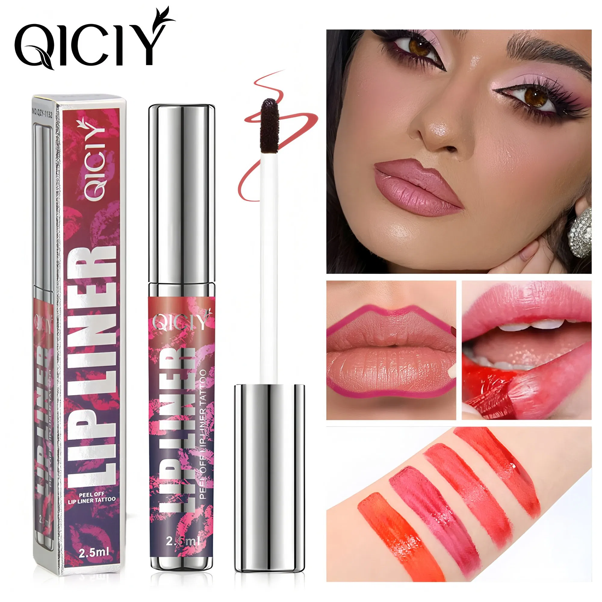 2.5ml Makeup 4 Color Lips Pen Tear Lip Liner