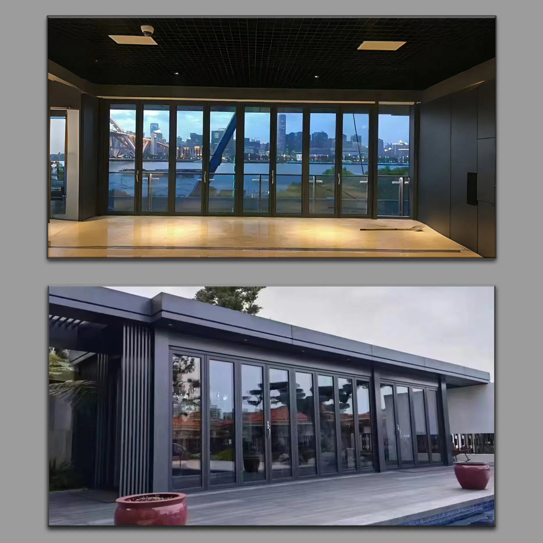 Складная стеклянная дверь 78 серии для балкона