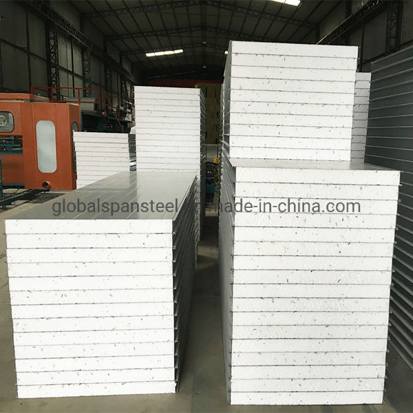 Insulated Prefab Stainless Steel Panels Sandwich Construction Exterior Wall Structural EPS Sandwich Ceiling Panel for Wall and Roof