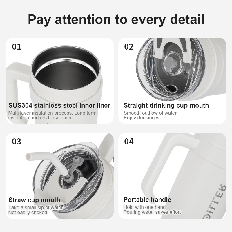 Hot Selling 40oz Stainless Steel Thermal Insulated Tumbler Travel Mug with Handle