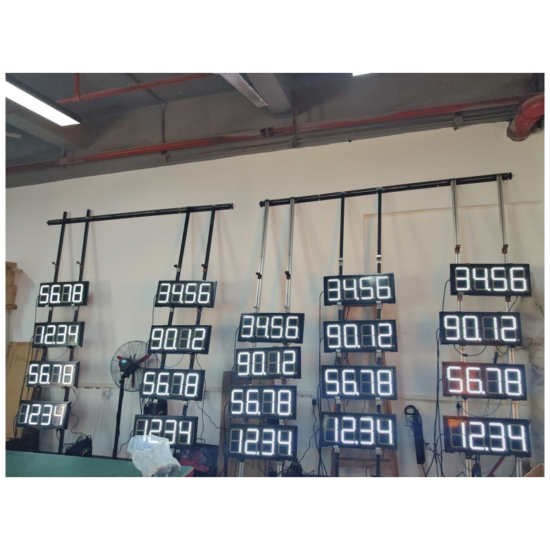 8"10"12"16" White Green LED Petrol / Fuel / Oil Price Signs Oil Station 7 Segment Display with Petrol Station LED Price Sign Digital Board