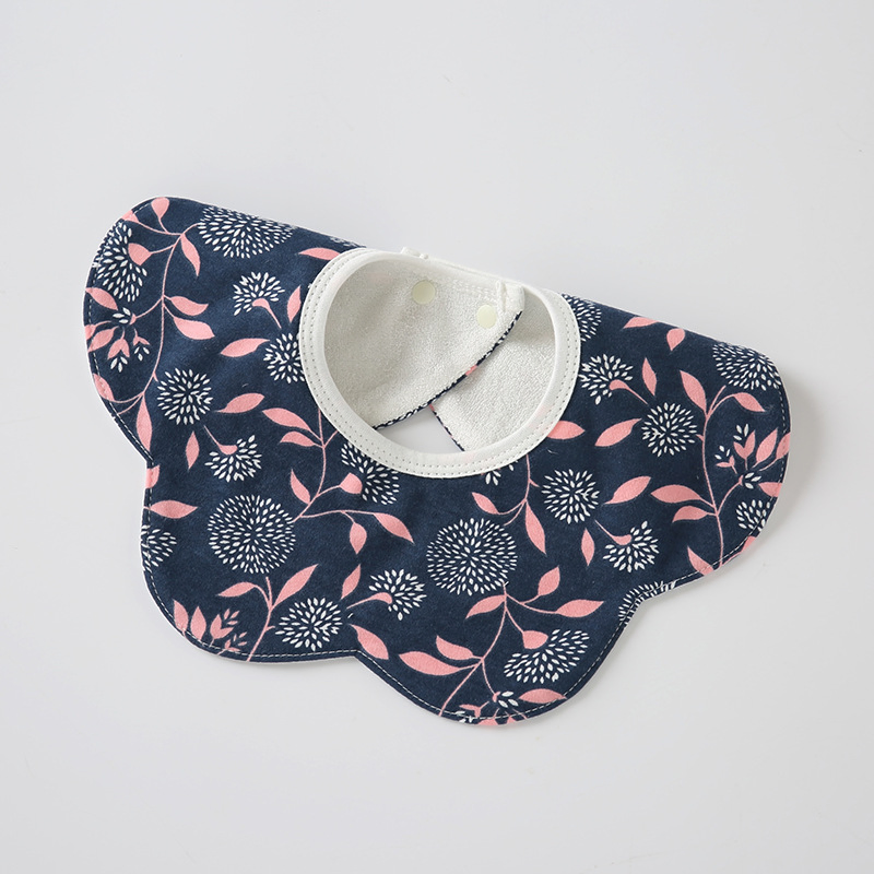 Waterproof Cotton Towel Newborn Snap Button Cartoon Baby Goods Bibs