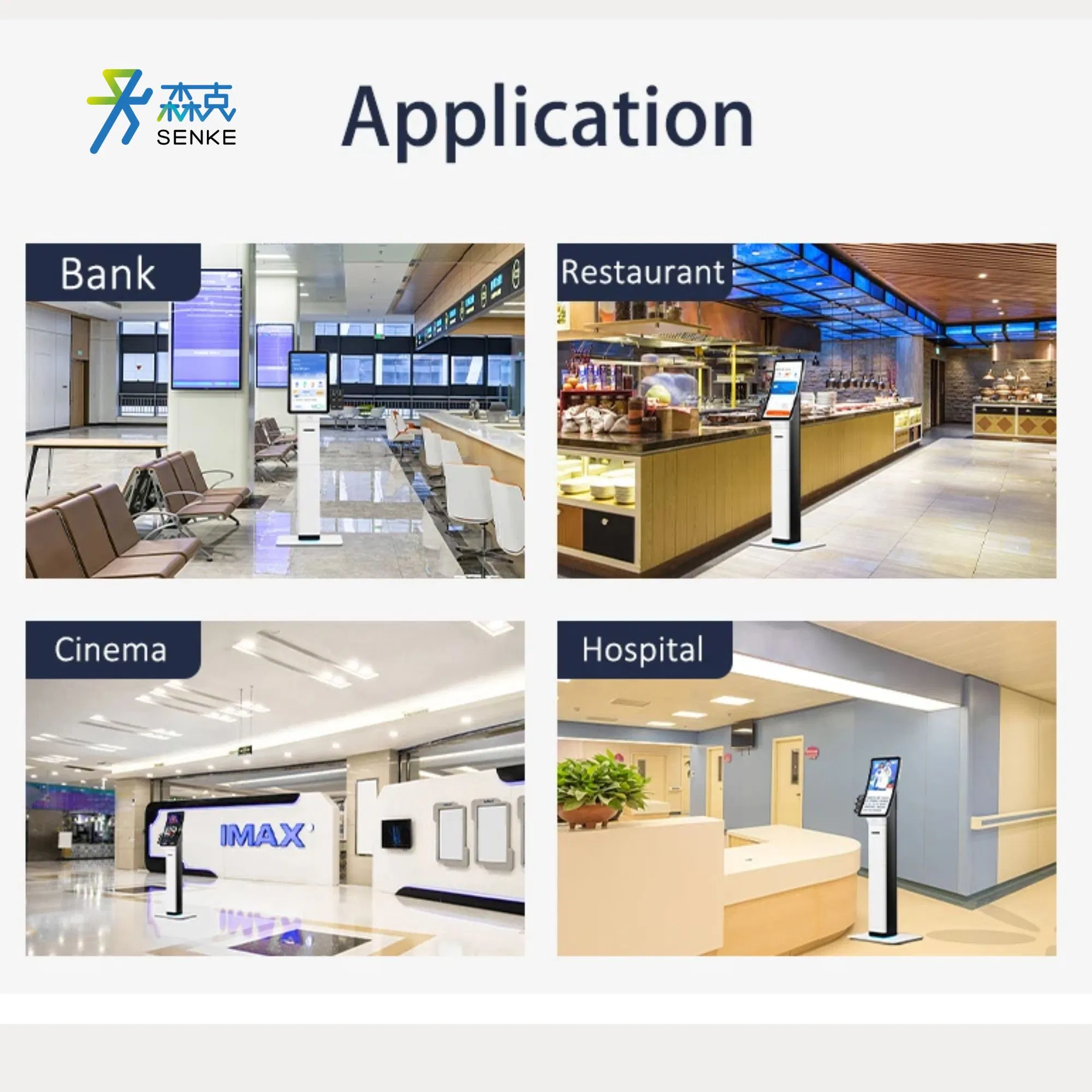 23.6 Inch Curved Screen Design Smart Touch Screen Kiosk for Self Service