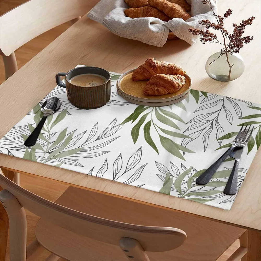 Heat Resistant Advertising Custom Design Kitchen Table Linen Place Mats