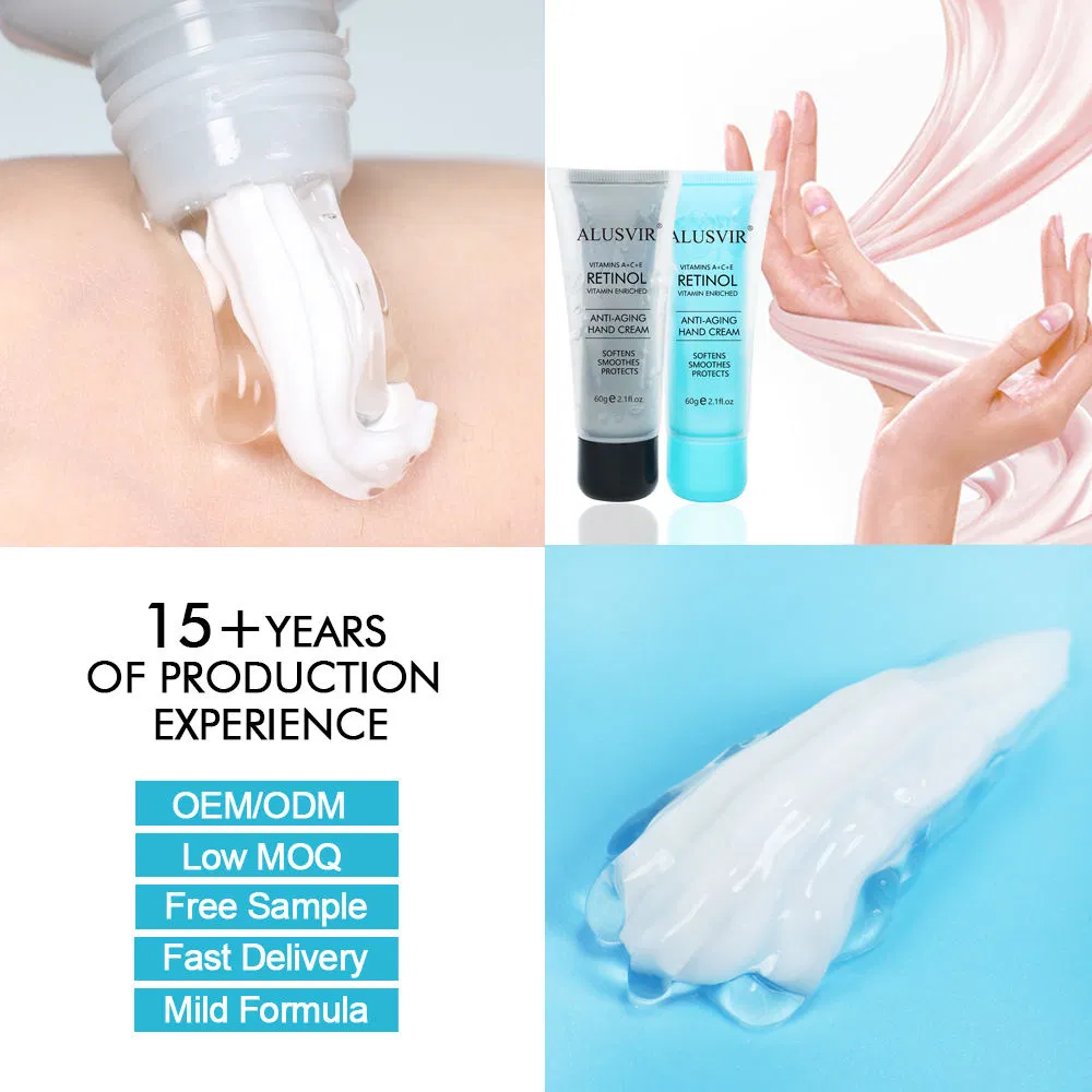 Moisturizing Natural Anti Aging Retinol Hand Care Lotion Tube Organic Whitening