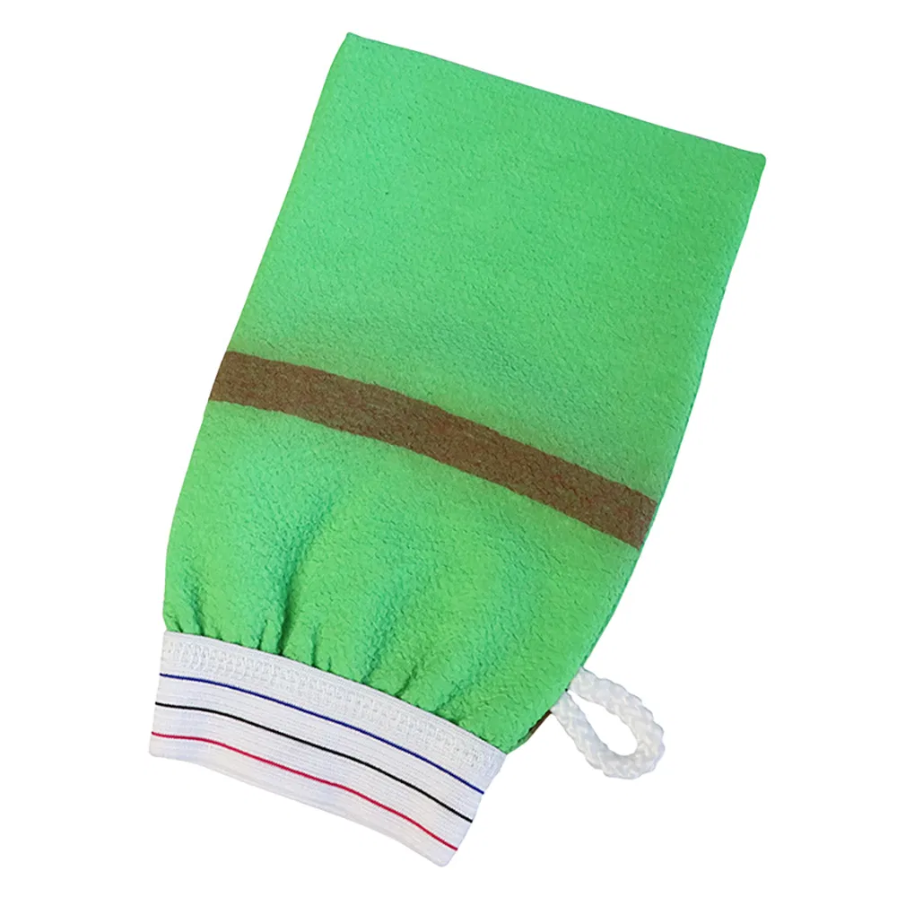 Natural Bath Mitt Scrubber Colorful Bath Cleaning Mitt OEM Customized Package Mitt