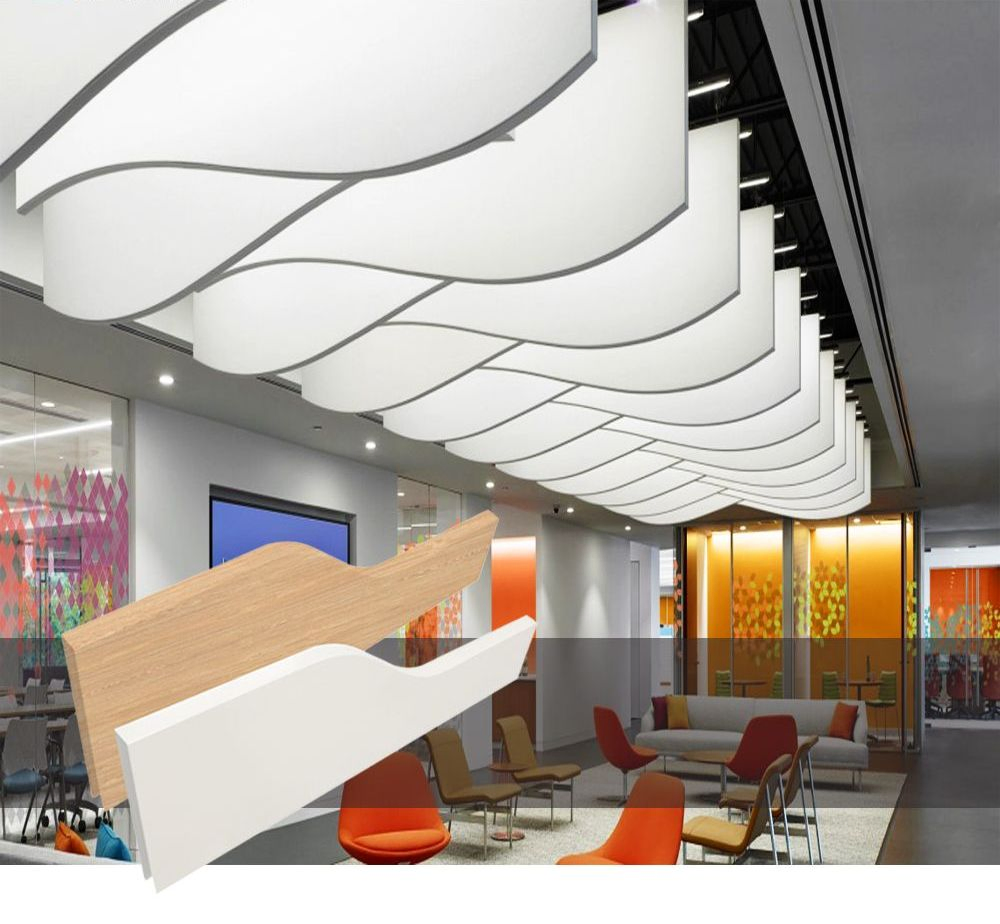 Construction Decoration Fireproof Metal Suspended Ceiling Aluminum Wave Baffle Ceiling for Bar