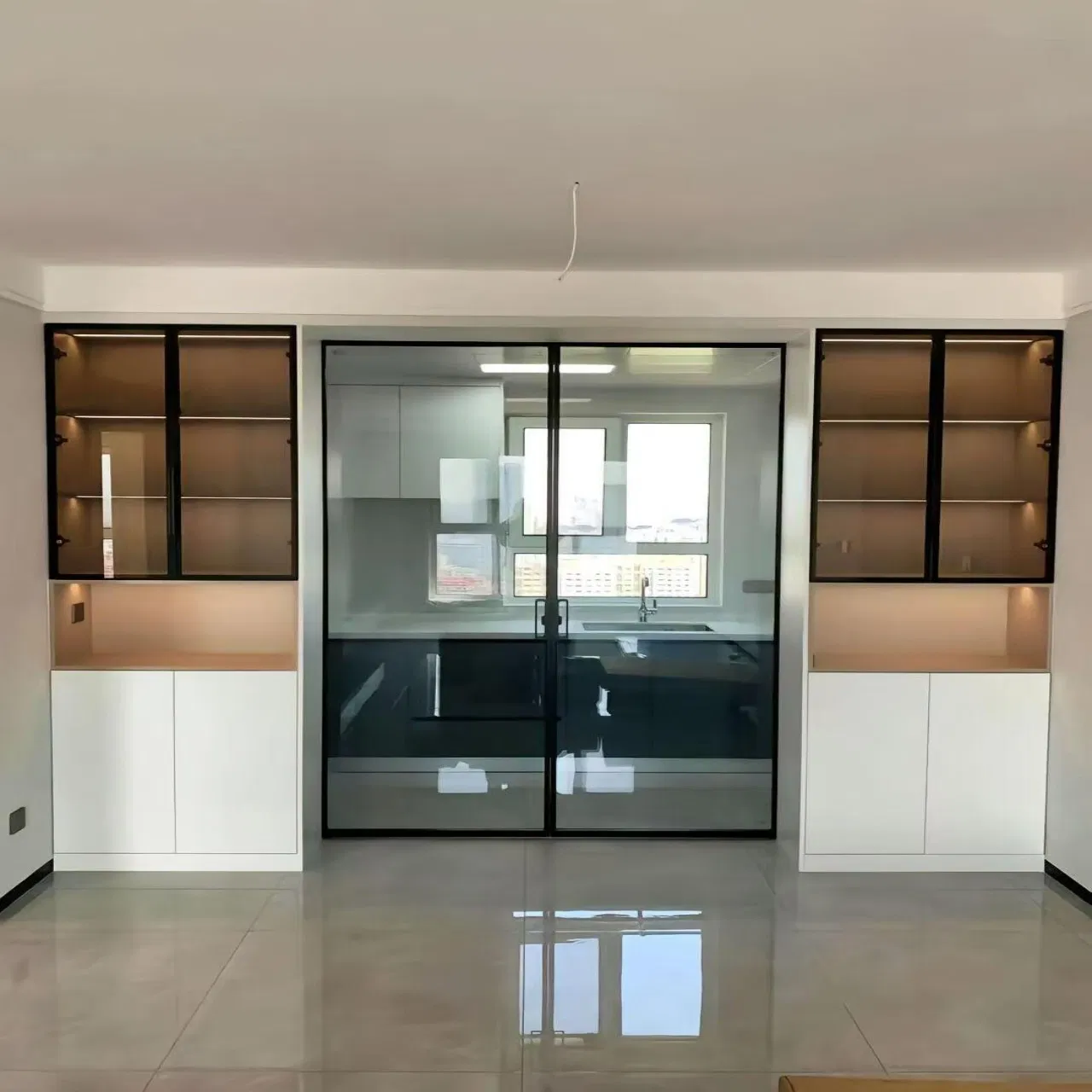 Складная алюминиевая раздвижная дверь Win-Star с защитой от защемления