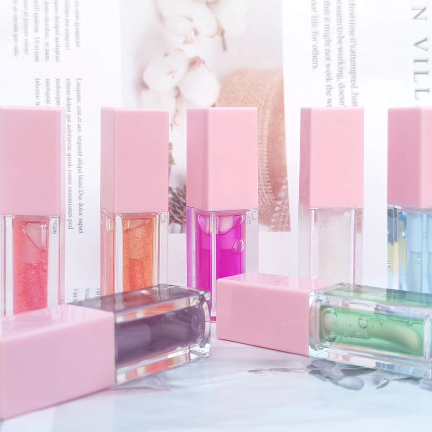 Private Label Vegan Pink High Quality Clear Color Changing Lip Plumper Oil