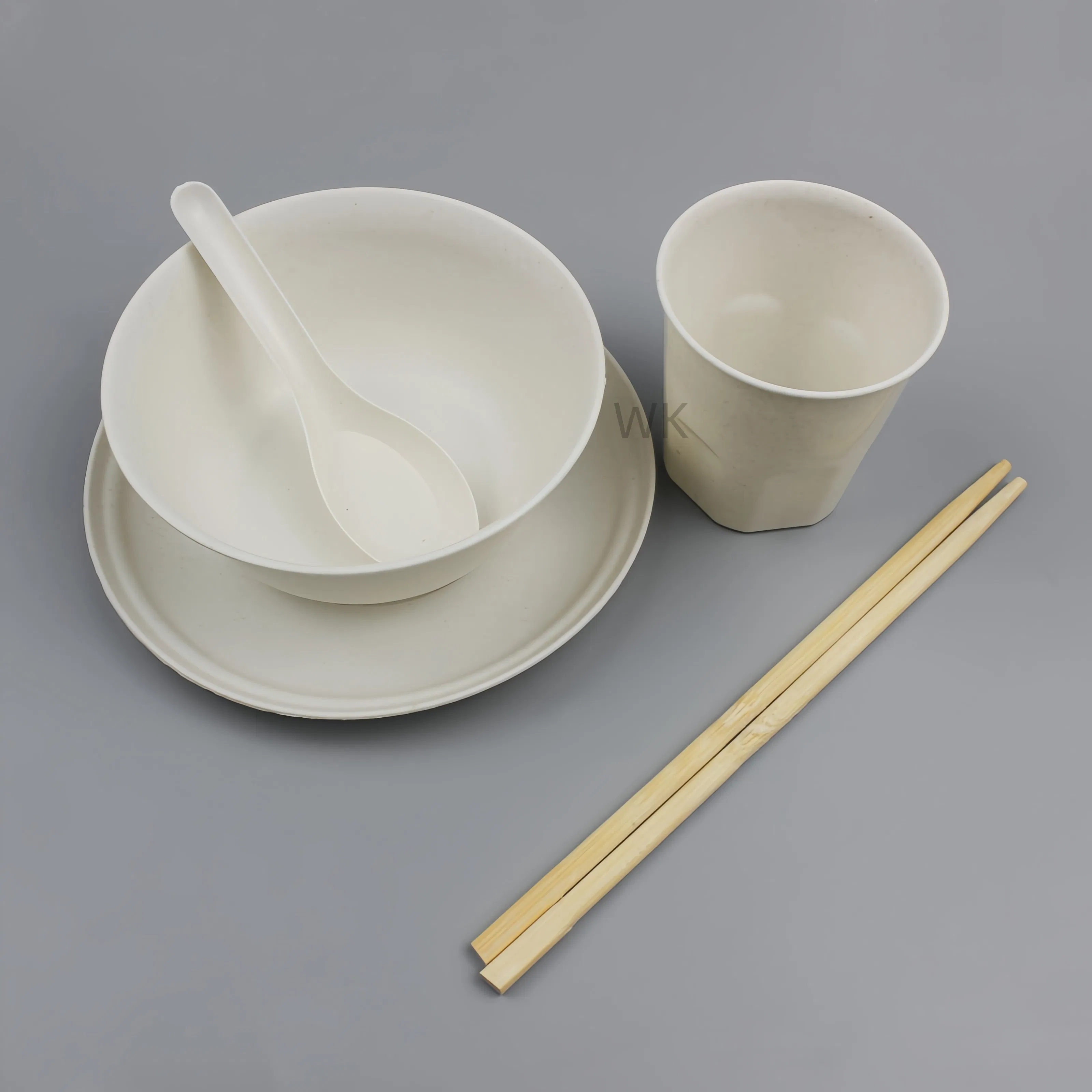 Wholesale Biodegradable Packaging Rice Eco-Friendly Disposable Tableware, Suitable for Dining and Picnicking Utensils Set