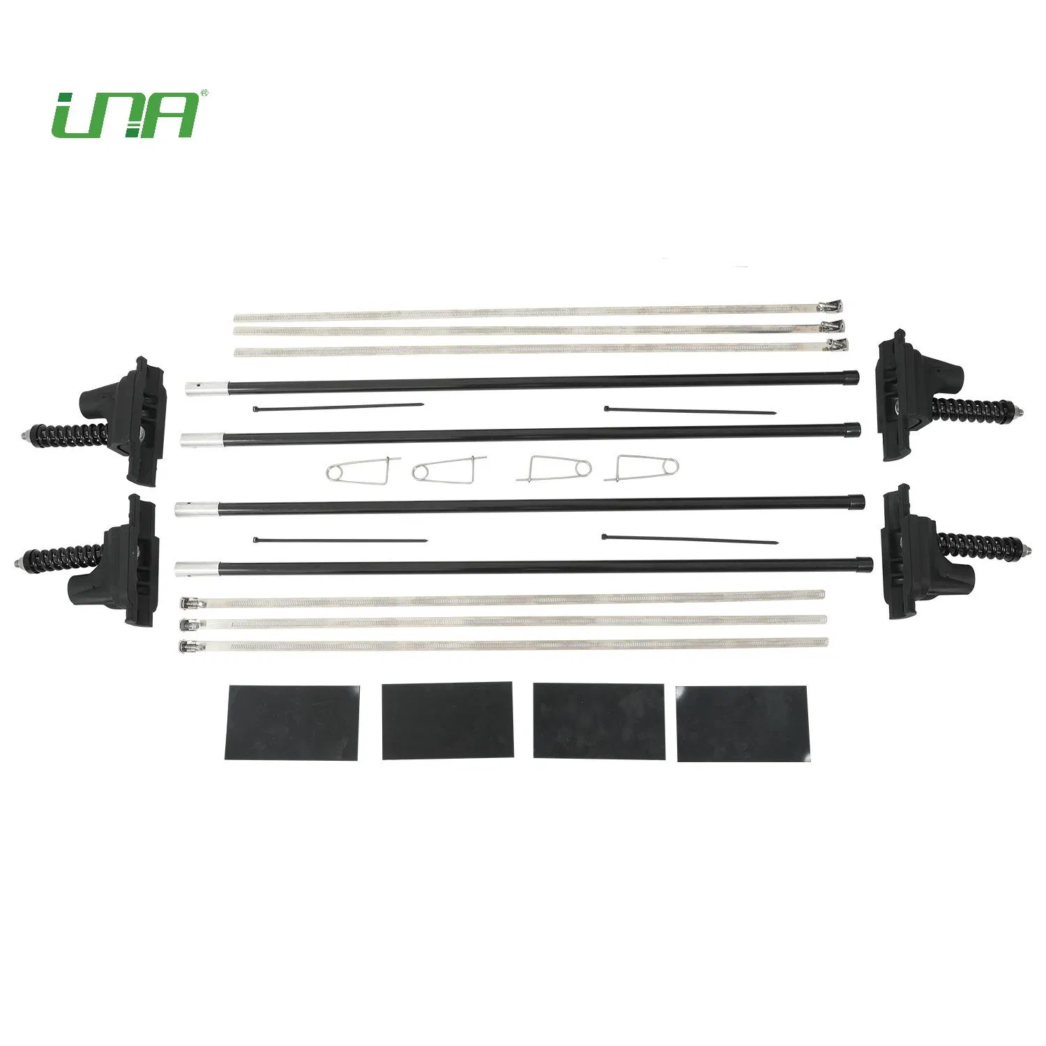 One-Side Ads Lamp Post Outdoor Promotion Light Pillar Spring-Loaded Banner Saver Set