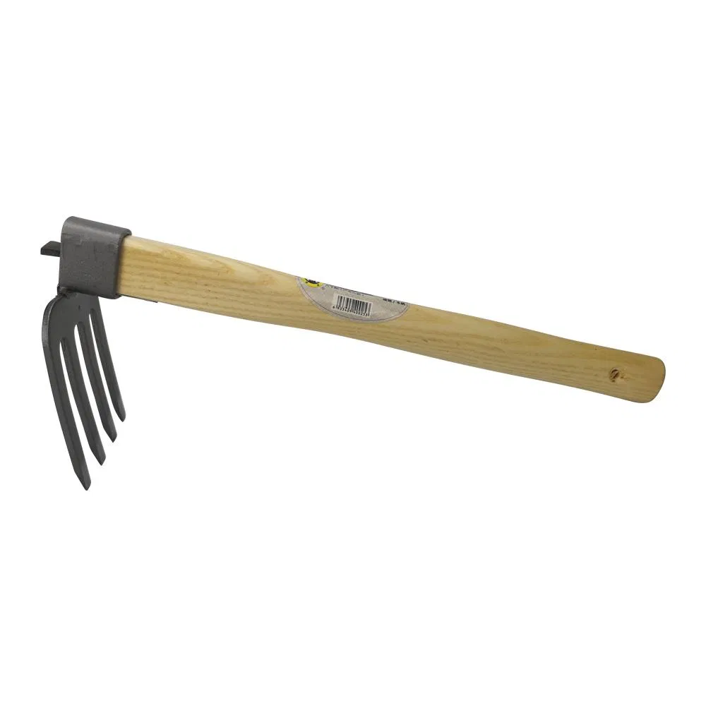 Simple Convenient Operation Garden Lawn Wood Handle Garden Rake Mini Steel Rake