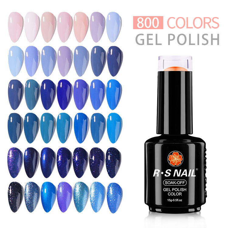 R S Nail 800 Color Wholesale Nail Products Factory OEM 15ml UV Gel Polish Private Label Color for Nail Art