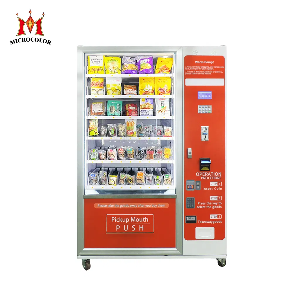 Export Europe Popular Snack Drink Automatic Combo Vending Machine Snack and Drink Hot Food Vending Machine Automatic