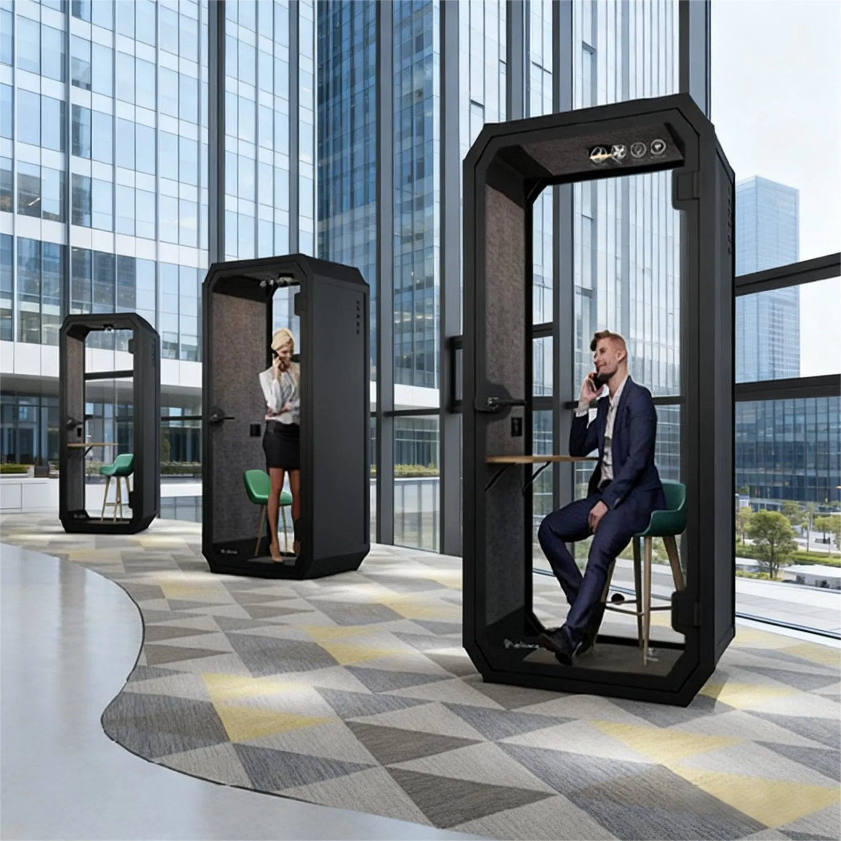 Public House Phone Booth for Sale Soundproof Working Booth Office