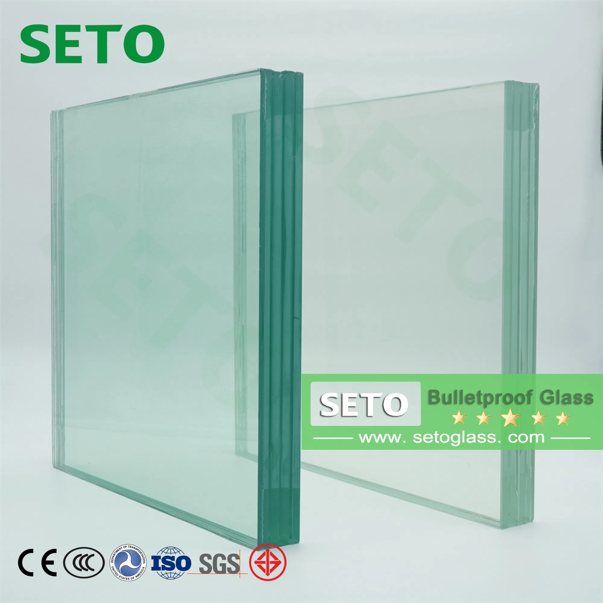 6mm 8mm 10mm 12mm Clear Laminated Bulletproof Glass Sheets, Glass Laminated Sheet for Car