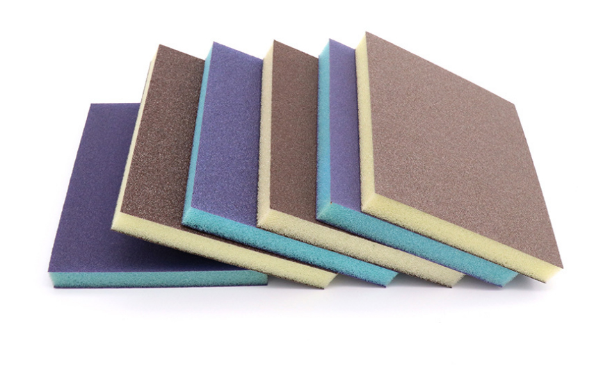Double Surface Sanding Sponge Pad with Abrasive Paper