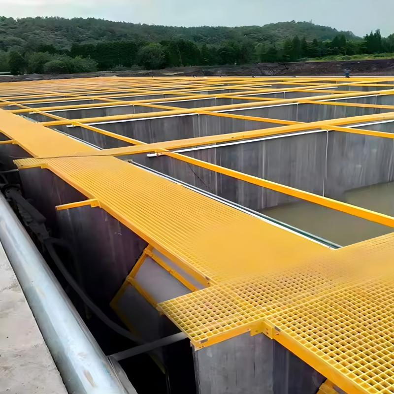 Corrosion Resistant Weather-Resistant Fiberglass Reinforced Plastic FRP Grating Grille Walkway for Chemical Plant Applications