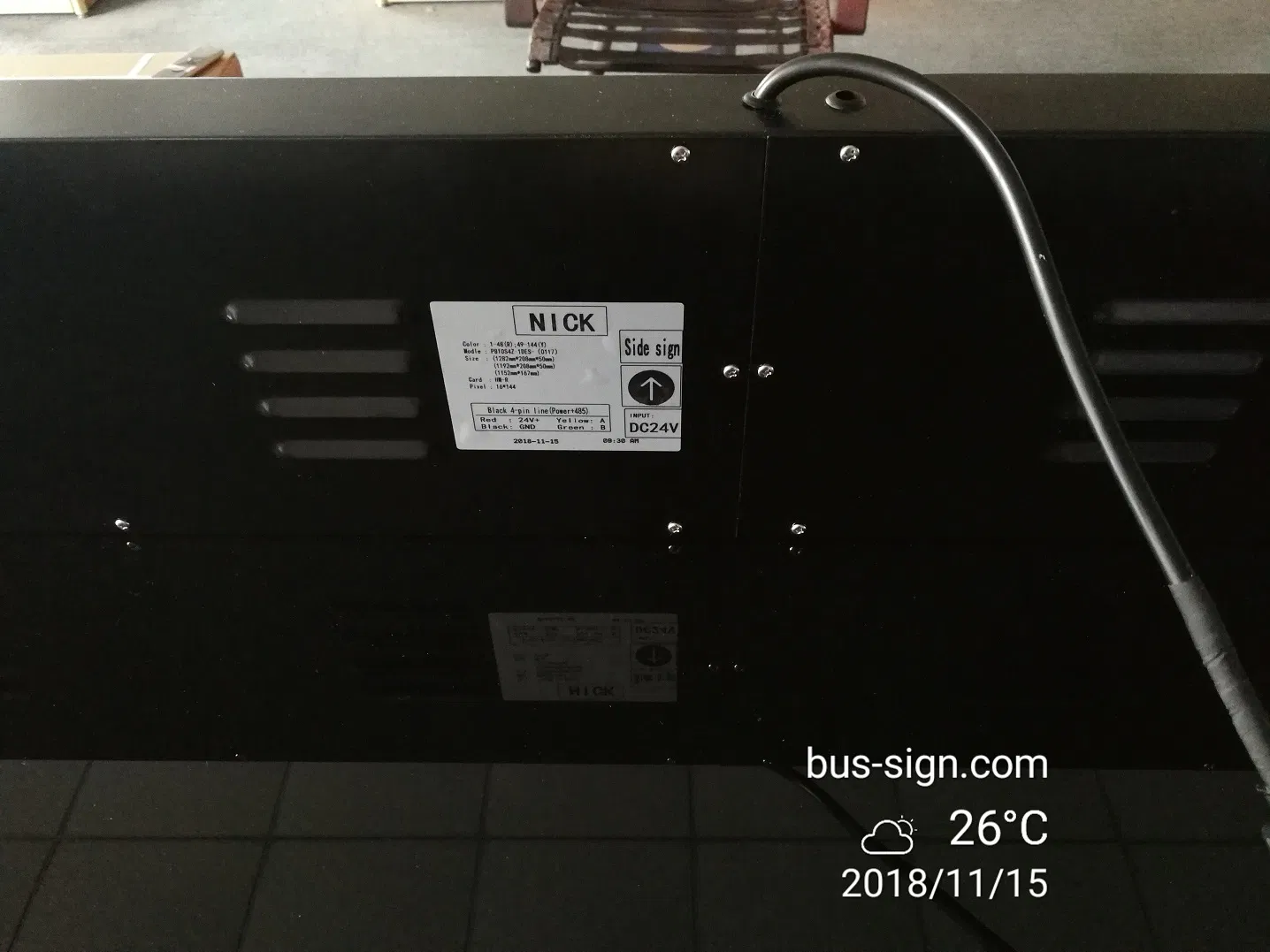 Single Line Dual-Color LED Bus Route Stops Sign with Thai Language