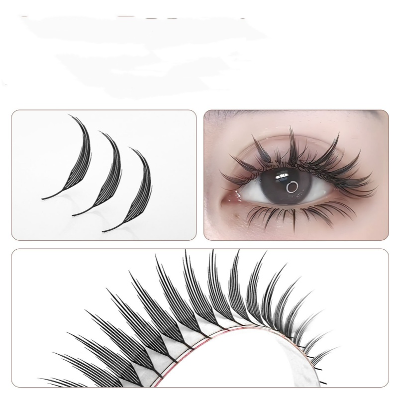 Tapered Tip Grafted Eyelashes Super Soft No Shedding Automatically Tapering at The Ends