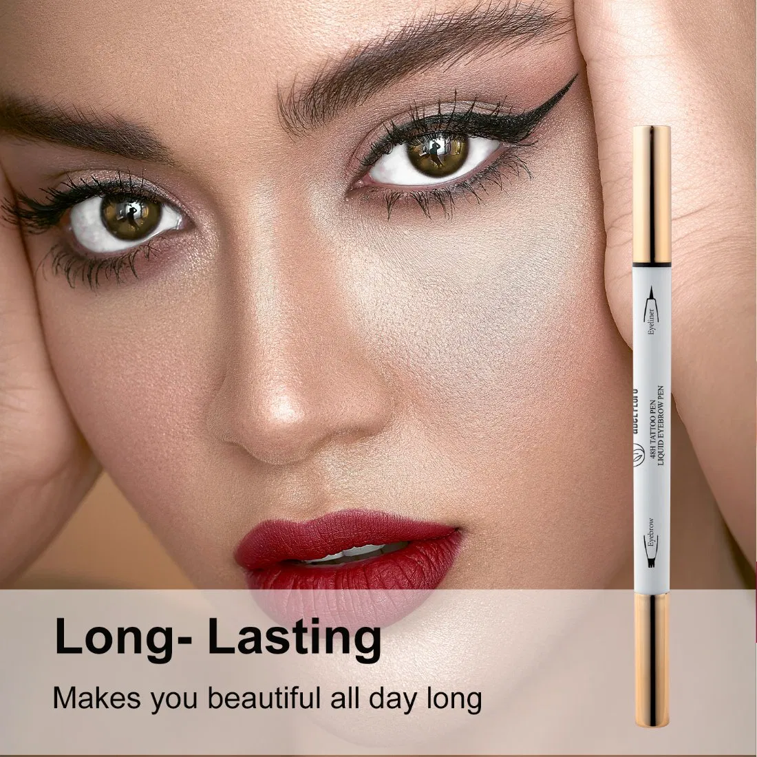 Best Waterproof Smudge Proof Long Lasting Black Brow Liquid Eyebrow Pencil Eyeliner