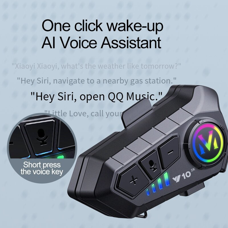 Мотошлем Bluetooth с шумоподавлением и защитой от воды