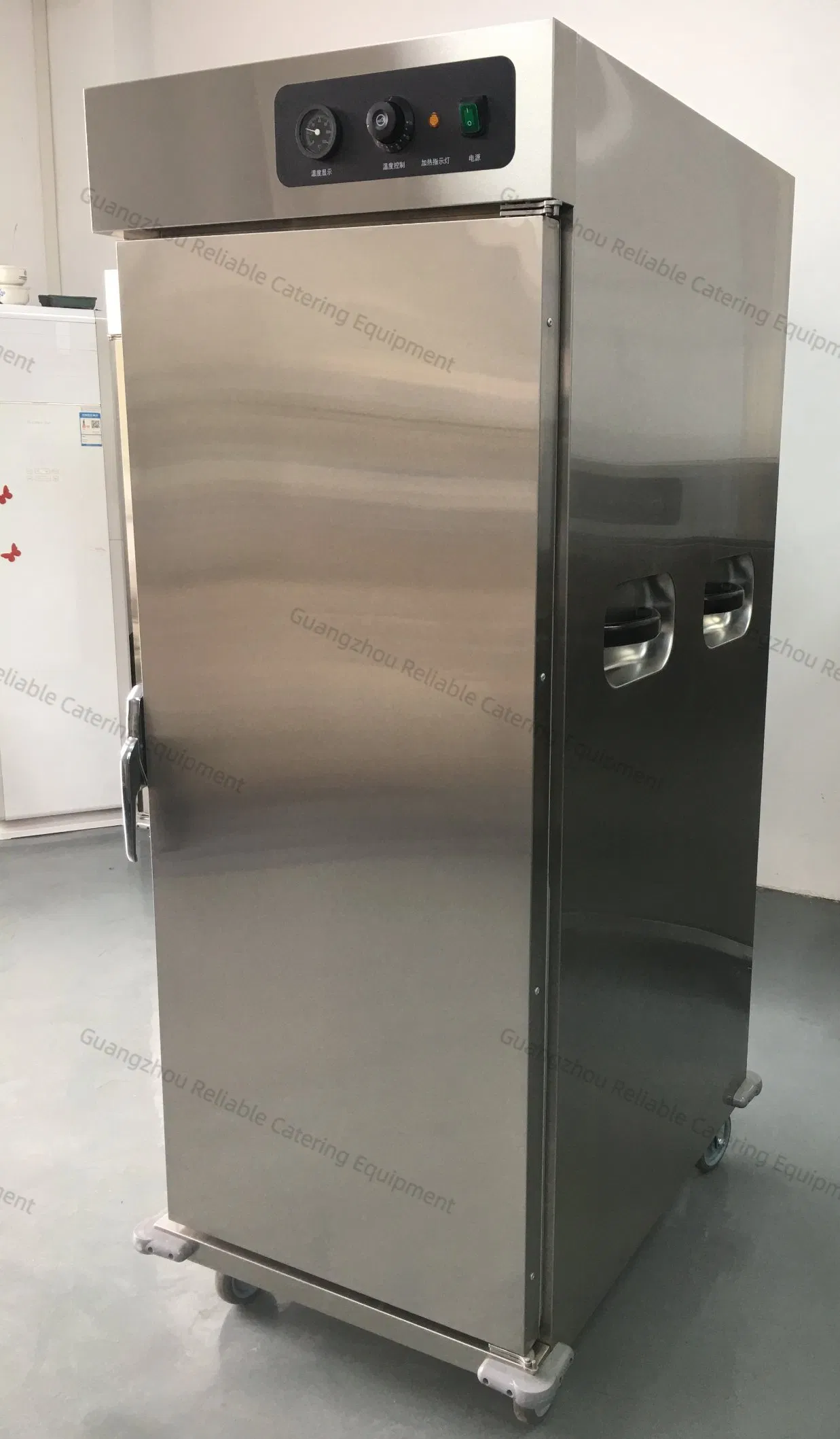 Stainless Steel Food Warmer Cabinet Commercial Mobile Food Warmer Cart for Sale Adjustable Shelves, Locking Casters Precise Thermostat Fast Food Restaurant