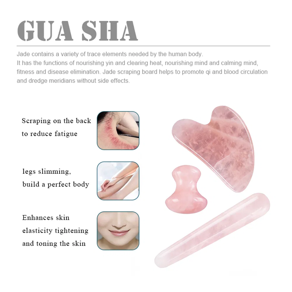 Rose Quartz Guasha Facial Body Guasha Board