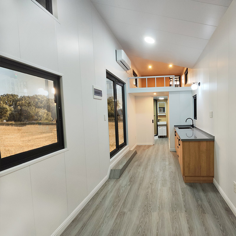 Prefabricated House Caravan Light Steel Frame Tiny House on Wheels Readyto Ship