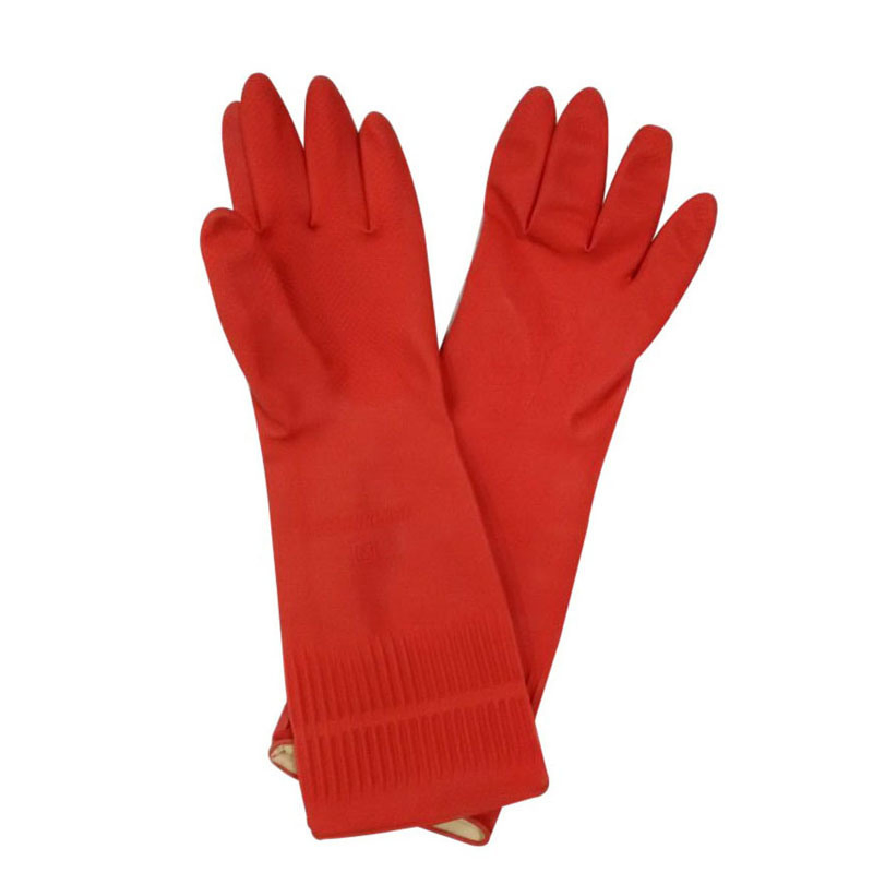 Long Cuff Rubber Gloves Kitchen cleaning Gloves Waterproof Household Latex Gloves