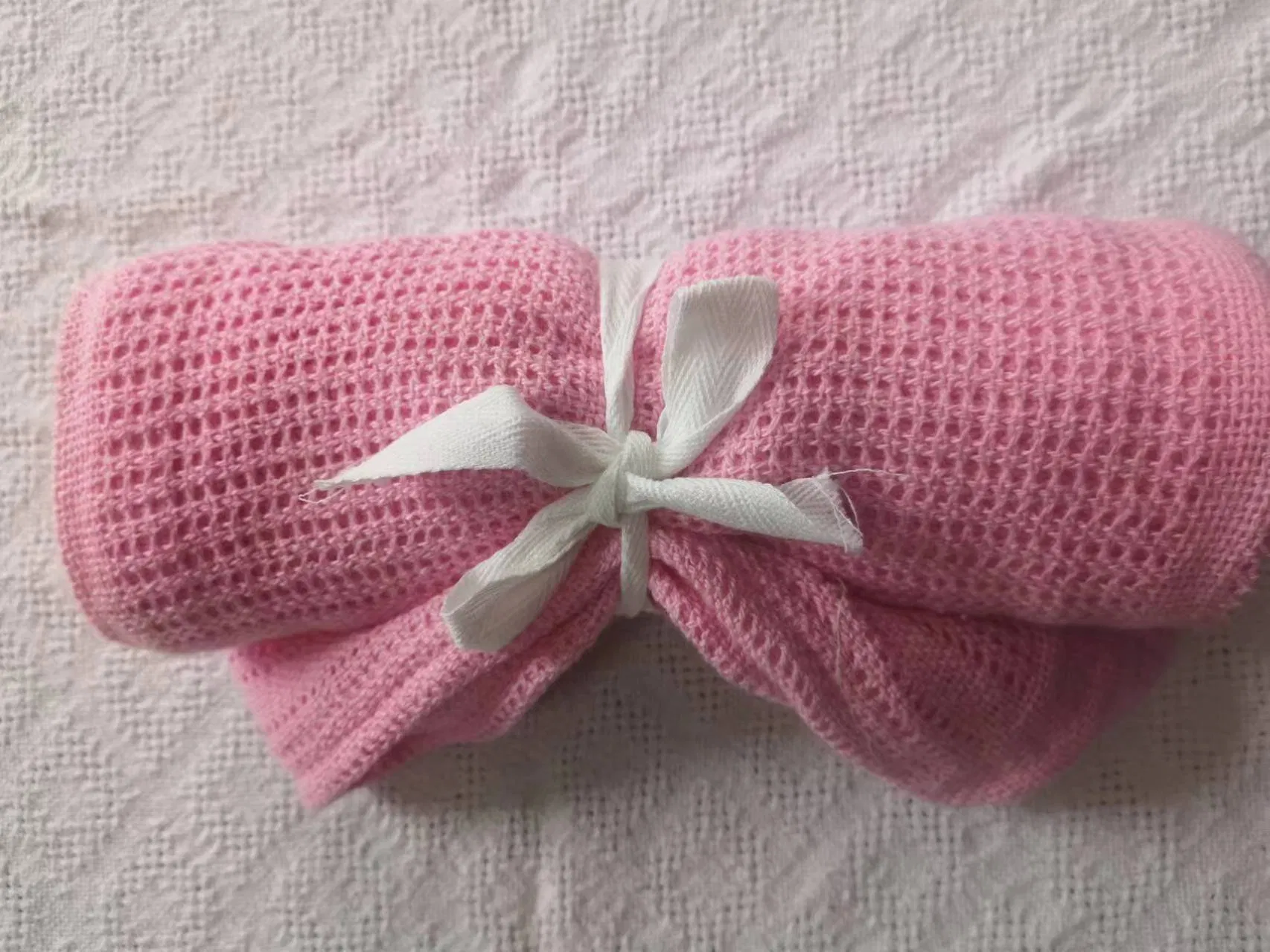 Ring Spun Cotton Leno Weave Thermal Blanket