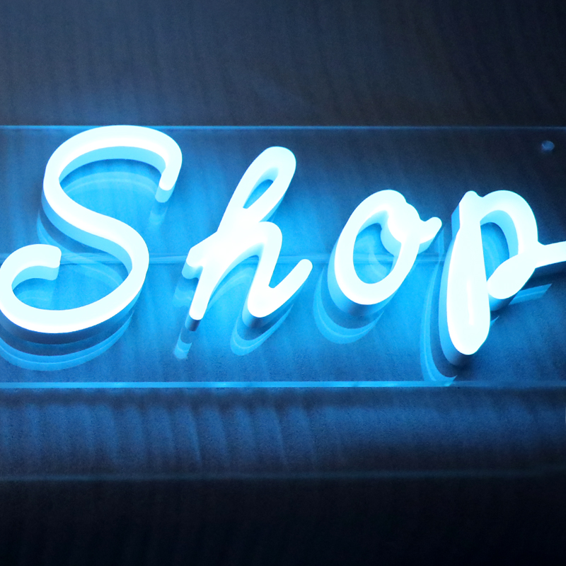 Custom Shop Sign LED 3D Waterproof Illuminated Neon Signage for Retail Shop