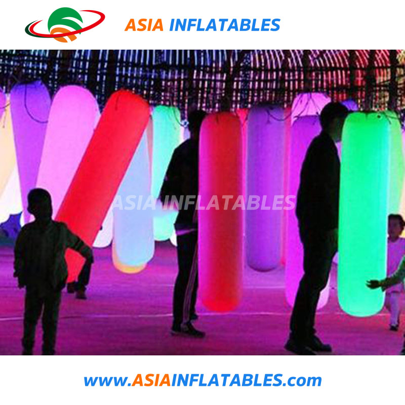 LED Light Inflatable Tube for Wedding Decoration Tusk