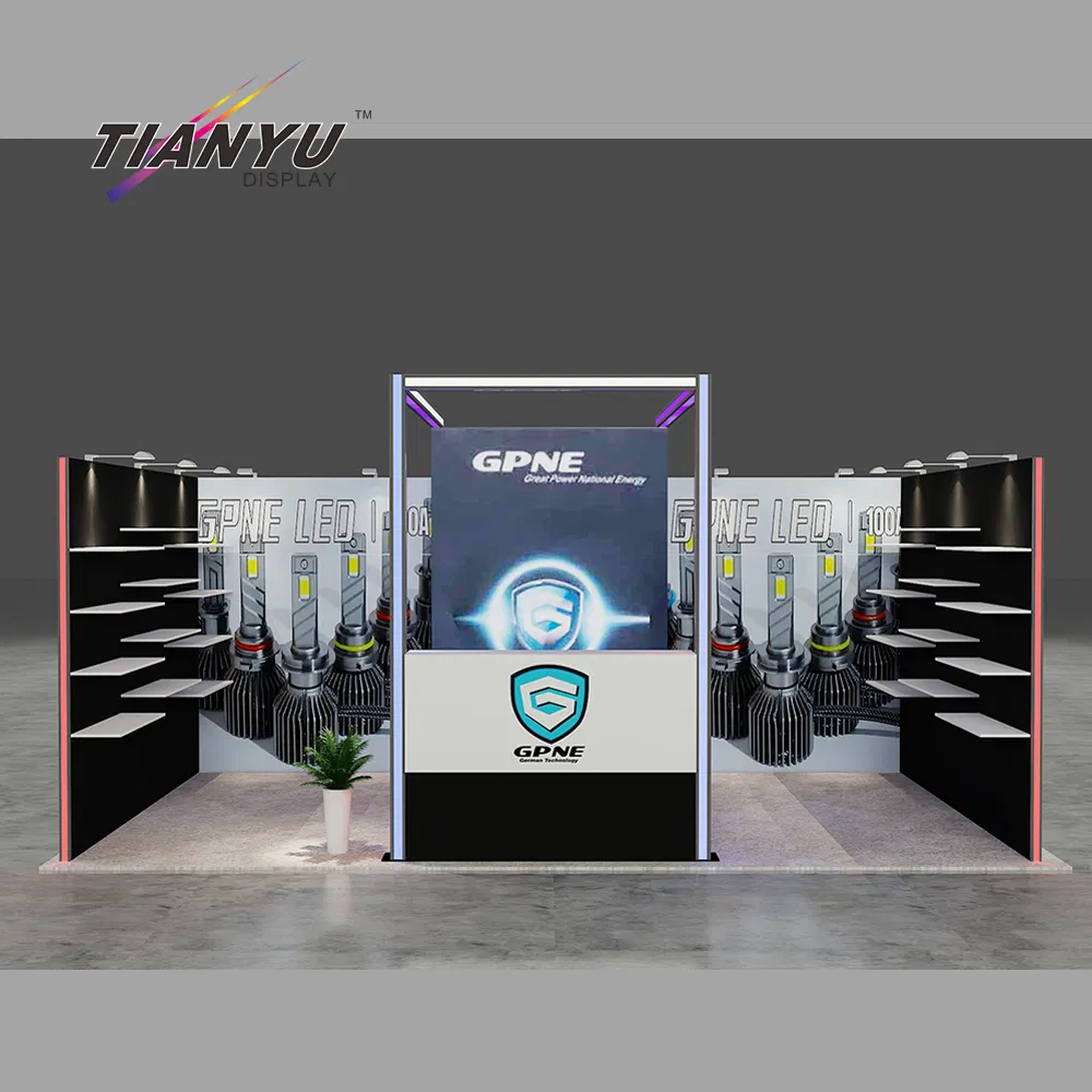 LED Light Stands for Modular Display Booths with Aluminum Finish