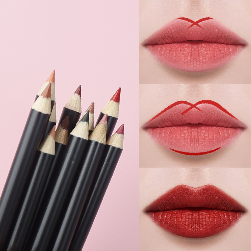 Wholesale Vegan Creamy Lipliner Pencil Waterproof Custom Private Label Lip Liner