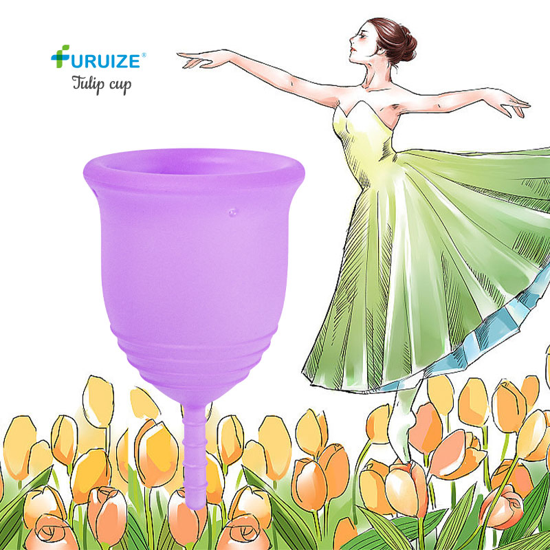 100% Medical Grade Silicone Comfortable Menstrual Cup Easy to Use Leak Protection Menstrual Cup